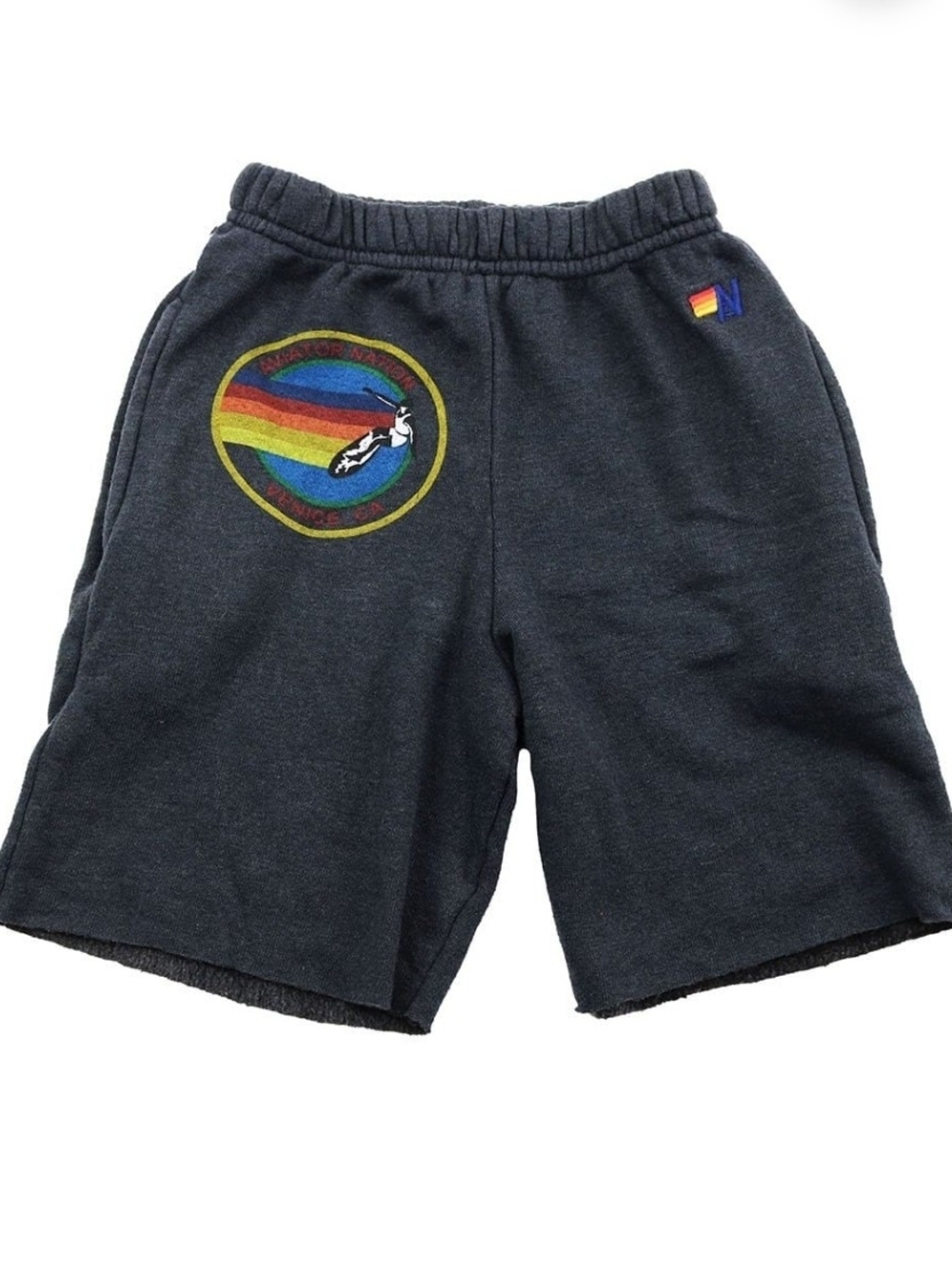 AVIATOR NATION VENICE KIDS SWEATSHORTS - CHARCOAL 10
